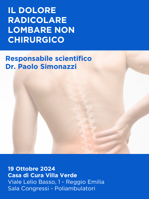 Locandina dolore radicolare lombare non chirurgico
